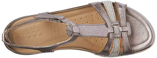 ECCO Flash 73, Sandalias Mujer, Plateado (57462Warm Grey Metallic/Moon Rock), 39 EU