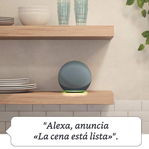 Echo (4.ª generación) | Sonido de alta calidad, controlador de Hogar digital integrado y Alexa | Blanco