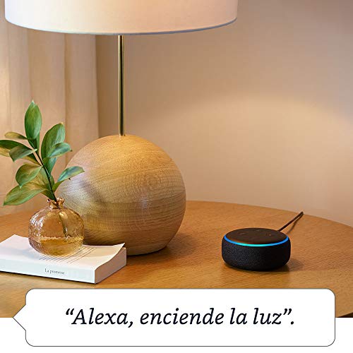 Echo Dot (3.ª generación) Reacondicionado Certificado - Altavoz inteligente con Alexa, tela de color antracita