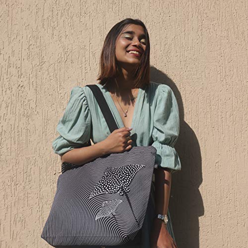 Eco Right Bolsa de lona impresa de algodón para mujeres, Bolsa de playa, Bolsa de tela para mujeres, Bolsas de regalo, Bolsas de compras, Bolsas para libros | Limones