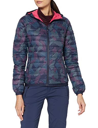 Eider Twin Peaks Hoodie w – Plumífero para Mujer, Mujer, Color Dark Night Print Camo, tamaño FR : S (Taille Fabricant : S)