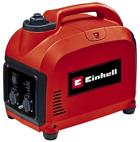 Einhell Generador eléctrico (gasolina) TC-IG 2000 (1.800 W potencia continua, tecnología inverter, motor de accionamiento de 4 tiempos con bajas emisiones, 2 enchufes de 230 V/50 Hz, 2 conexiones USB)