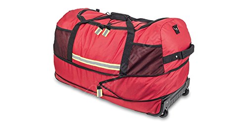 Elite Bags, Roll&Fight's, Bolsa para bombero enrollable, Mochila para Equipo de Protección Individual, Con ruedas, Roja