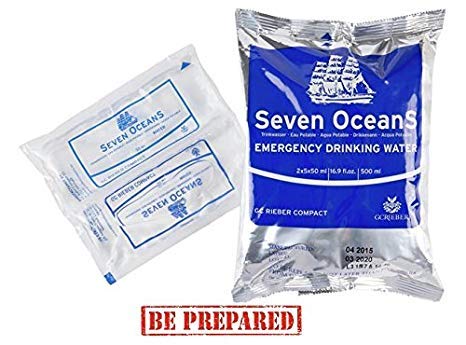 Emergency Food, Comida de Emergencia, Surtido 4 x 500 Gramos, BP WR, BP ER, NRG-5, Siete OCÉANOS, Comida a Largo Plazo, Prepper, Prevención de Crisis, Camping