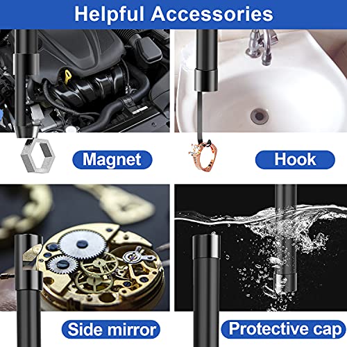 Endoscopio Industrial, SKYBASIC 1080P HD Digital Boroscopio Cámara Impermeable LCD de 4.3 Pulgadas Cámara de Inspección Cámara de Serpiente con 6 luces LED, Cable Semirrígido, Tarjeta TF de 32GB