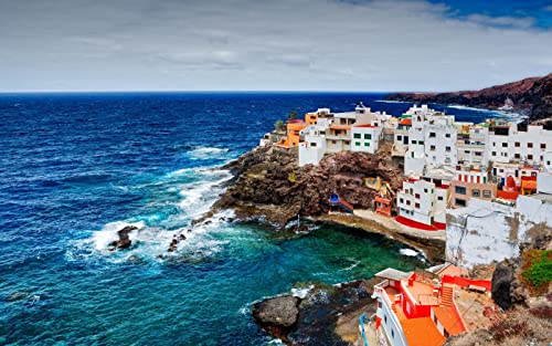 España Islas Canarias Océano Rocas Acantilados Costa Pintura Por Números Diy Lienzo Único Kit De Pintura Al Óleo Pintura Digital