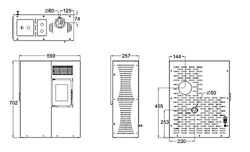 Estufa de pellets de Pasillo Micro Fuji-MS 6Kw