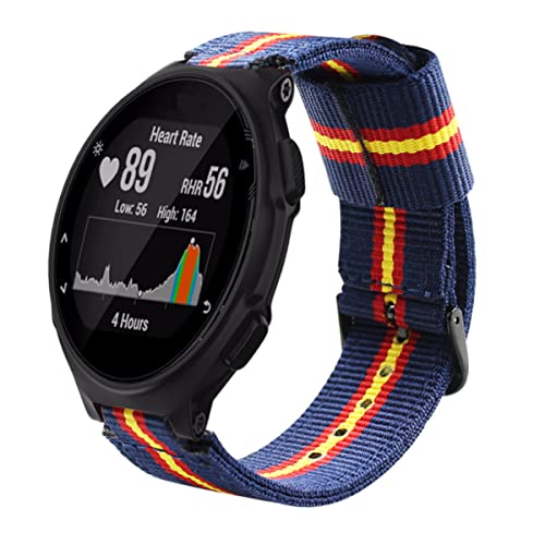 ESTUYOYA - Pulsera de Nailon compatible con Garmin Forerunner 235/220/230/620/630/735xt, Approach S20/S5/S6 Bandera de España Cierre de Seguridad Deportiva, Easy Fit - Otan