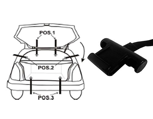 Fabbri VW96FA0586 - PORTABICIS DE PORTÓN TRASERO EN ALUMINIO MODELO BICI OK 3 PARA 3 BICIS