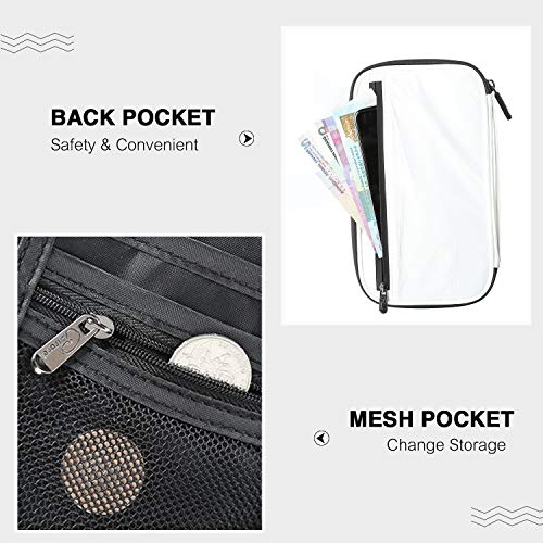 FANDARE Cartera de Viaje Cartera Pasaporte Parta Pasaporte Familiar con RFID Organizador de Documentos Pasaportes Hombre Mujer Bolso de Embrague PU Wallet para Viaje,Billete de Avión Azul