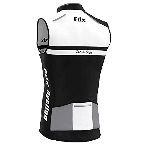 FDX Chaleco de ciclismo para hombre transpirable Windstopper Running Soft shell térmico Ciclismo Chaleco