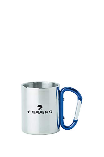 Ferrino INOX Cup-with Carabiner Taza Montañismo, Alpinismo Y Trekking, Adultos Unisex, 0