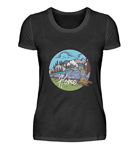 Ferrocarril Natural Liebe - Tren locomotora tren, camping, senderismo, medio ambiente, regalo para mujer Negro XL