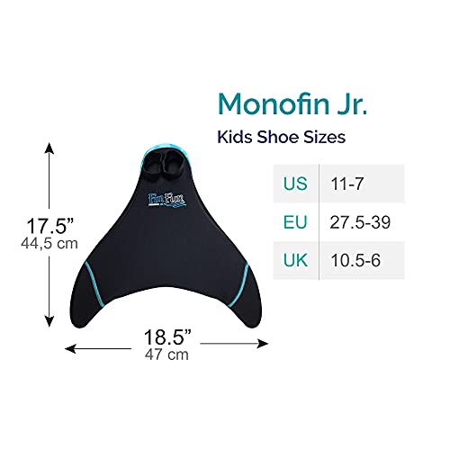 Fin Fun Junior Monopalme Juventud Unisex, Negro, Jr