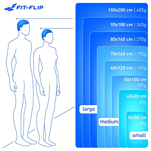 Fit-Flip Toalla Microfibra  en Todos los tamaños, 12 Colores  compacta, Ultraligera y de Secado rápido  Toallas de Microfibra  Toalla Gym, Toalla Viaje y Toalla Piscina (30x50cm Rosa - sin Bolsa)