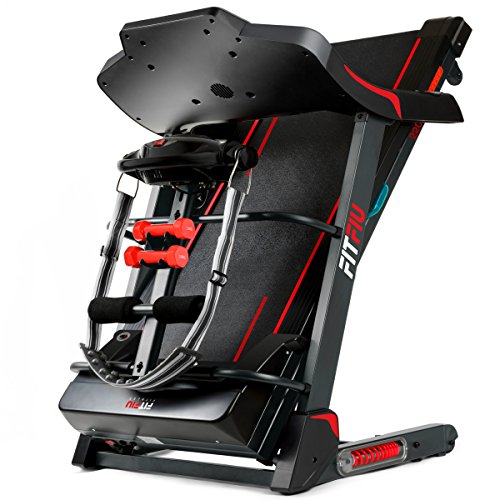 FITFIU Fitness MC-500 - Cinta de correr Plegable con Inclinación Automática, velocidad 18 km / h, pulsómetro, potencia 2200 W, Cinta fitness con superfície carrera 41 x 123 cm, peso máx 120 kg