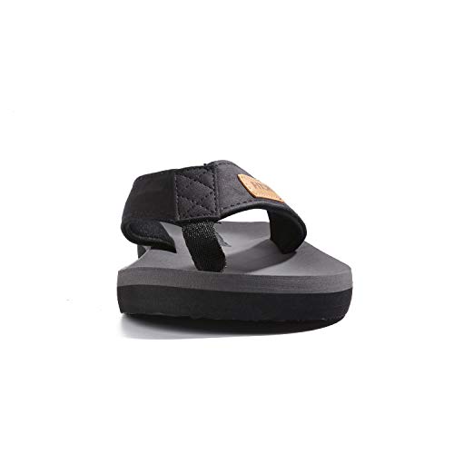 FITORY Chanclas de Hombre para la Playa Zapatos Planos de Verano para Piscina Casual Negro Talla 46 EU