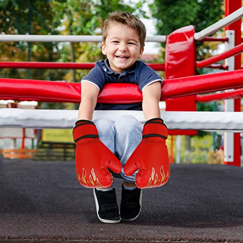 fllyiingu Guantes de Boxeo para niños - Guantes de Entrenamiento de Boxeo para jóvenes, para niños y niñas de 3 a 9 años, para Saco de Boxeo, Kickboxing, Muay Thai, muñequera ensanchada