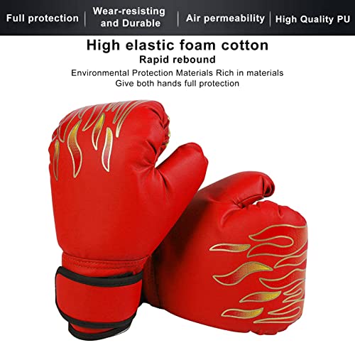 fllyiingu Guantes de Boxeo para niños - Guantes de Entrenamiento de Boxeo para jóvenes, para niños y niñas de 3 a 9 años, para Saco de Boxeo, Kickboxing, Muay Thai, muñequera ensanchada