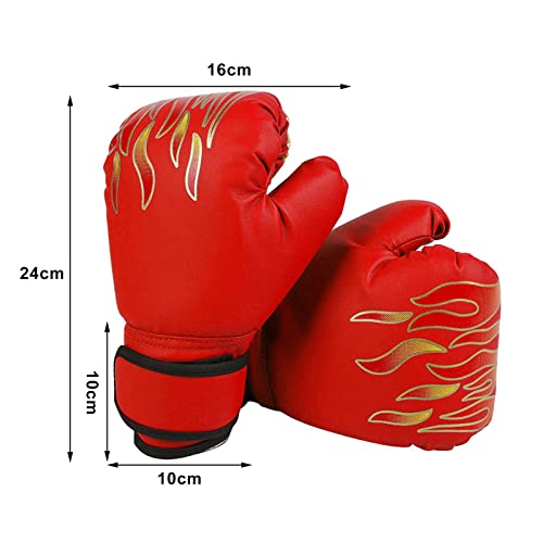 fllyiingu Guantes de Boxeo para niños - Guantes de Entrenamiento de Boxeo para jóvenes, para niños y niñas de 3 a 9 años, para Saco de Boxeo, Kickboxing, Muay Thai, muñequera ensanchada