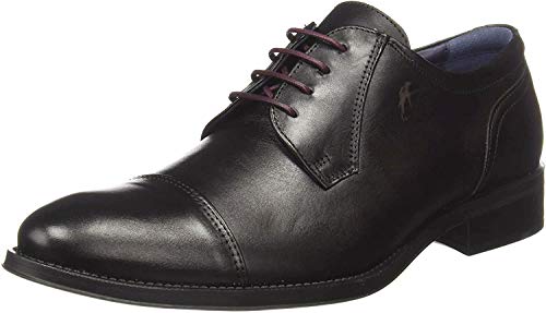 Fluchos | Zapato de Hombre | HERACLES 8412 Memory Negro Zapato de Vestir | Zapato de Piel de Vacuno de Primera Calidad | Cierre con Cordones | Piso de Goma Personalizado