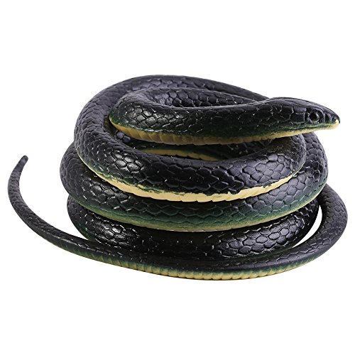 Focket Serpiente de Goma, 130 cm de Largo Realista Soft Soft Rubber Snake Garden Props Funny Joke Prank Toy como un Gran Regalo para Tus Amigos