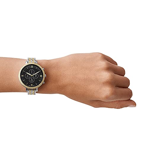 Fossil HR Collider Smartwatch híbrido con frecuencia cardíaca y seguimiento del sueño con estadísticas detalladas de tu bienestar, para mujer, Plata/Oro (Bicolor)