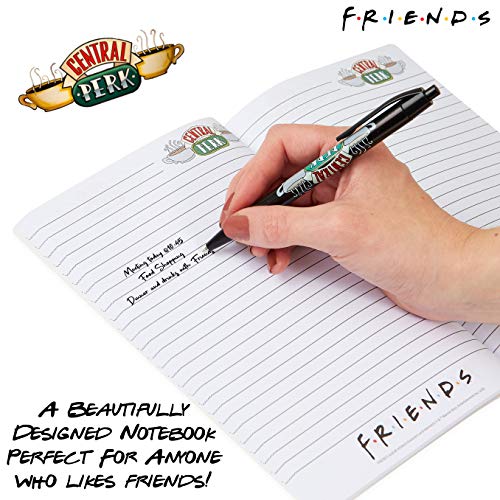 Friends Set Papeleria, Incluye Cuaderno A5 y Boligrafo, Diarios Para Escribir, Material Oficina y Papeleria, Merchandising Oficial Regalos Para Niños Adolescentes y Adultos