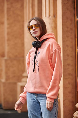 G-Anica Sudaderas con Capucha Mujer, Sudadera para Mujer Hoodie Casual Estampada de Manga Larga Talla Grande Moda Abrigos Deportivos Pullover Tops