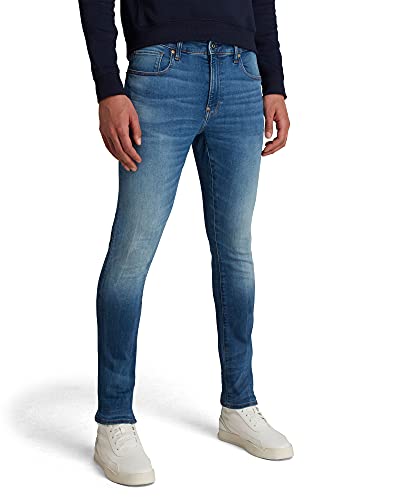 G-STAR RAW, hombres Jeans Revend Skinny , Multicolor (medium indigo aged 8968-6028), 32W / 32L