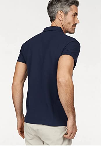 GANT Solid Pique SS Rugger, Polo para Hombre, Azul (Evening Blue), 50 (Talla del Fabricante: L)