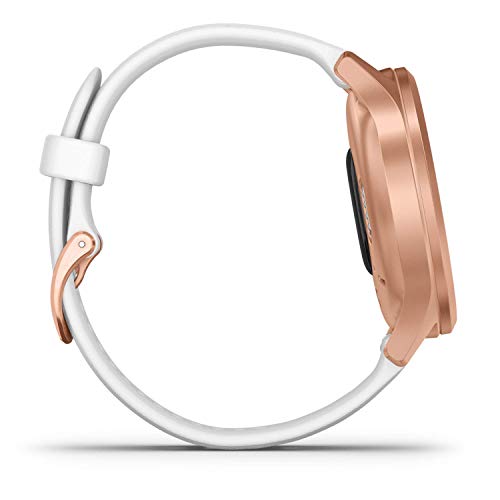 Garmin vívomove Style, Smartwatch híbrido con dos pantallas ocultas a color, Garmin Pay, 42 mm Blanco Rose y Gold