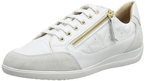 Geox D Myria C - Zapatillas Mujer, Blanco (White/Off White C1352), 37 EU, Par