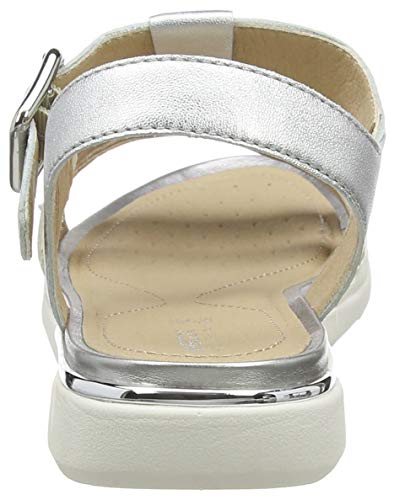 Geox D Sandal Hiver Bd - Zapatillas Mujer, Plateado (Silver C1007), 41 EU, Par