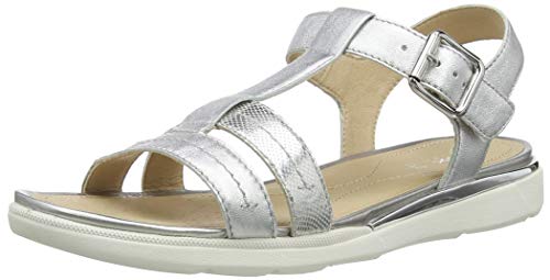 Geox D Sandal Hiver Bd - Zapatillas Mujer, Plateado (Silver C1007), 41 EU, Par