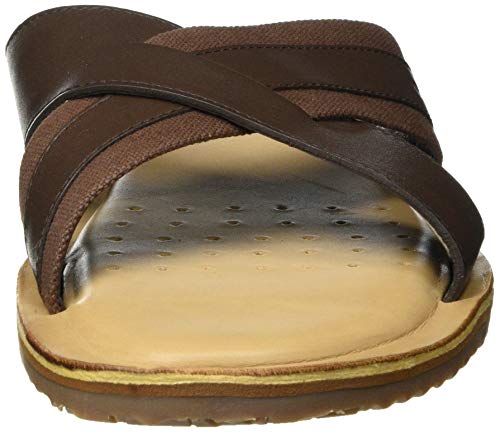 Geox U Artie A, Sandalias deslizantes. Hombre, Dk Coffee, 42 EU