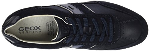 Geox U WELLS C Zapatillas Hombre, Azul (Dk Navy), 43 EU