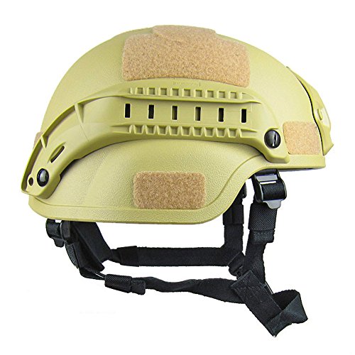 GEZICHTA MICH 2001 - Casco protector de airsoft, versión de acción táctica, con soporte NVG y rieles laterales para aire libre, para Airsoft Paintball CS, negro