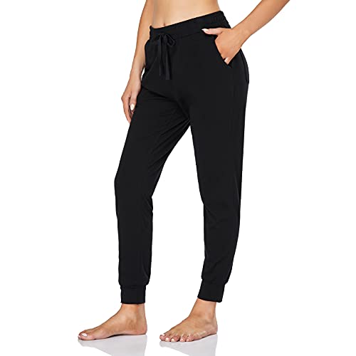 GIMDUMASA Mujer Pantalones Jogging con Bolsillos Elastica Cintura Alta Comodo Llanura Largos Pantalón Deportiva Jogger Pants Sweatpants Casual Ropa de Casa