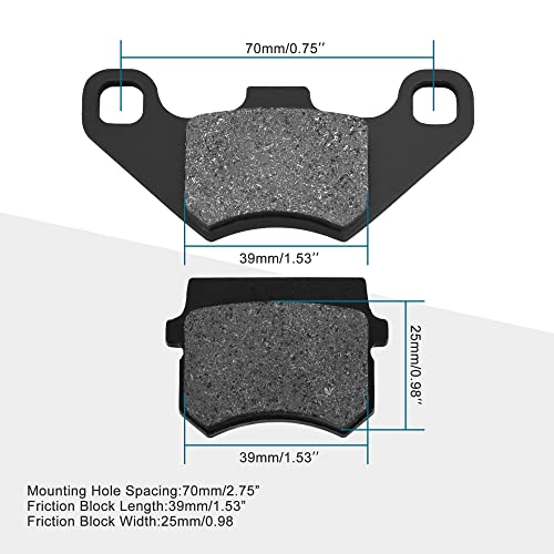 GOOFIT Pastilla De Freno De Disco Trasero Reemplazo Para 50cc 70cc 90cc 110cc 125cc Atv Go Kart Quad Bikes Dune Buggy 4 Ruedas