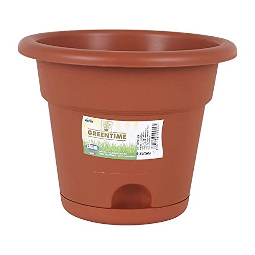 Greentime Eco 54048 Maceta con Plato, 20 cm