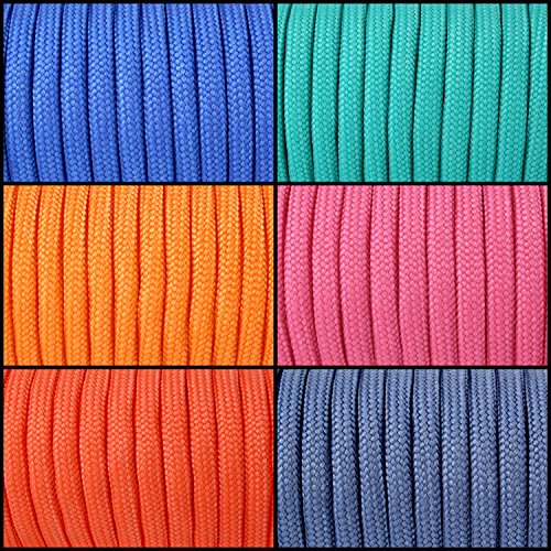 Grenhaven - 31 Metros m Soporta 250 Kilogramo kg 550 lbs Cuerda de Paracaídas - para Kit de Supervivencia - 7 Resistentes Hebras - Apta para Escalar - Parachute Cord - Paracord La Cuerda  Rojo