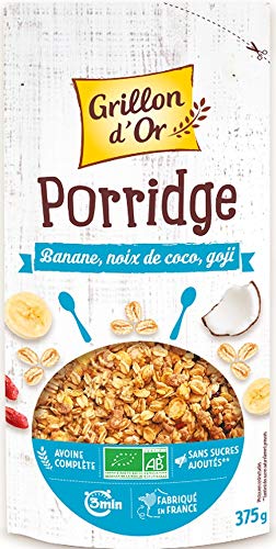 GRILLON D'OR - PORRIDGE CON PLÁTANO, COCO Y GOJI 375G