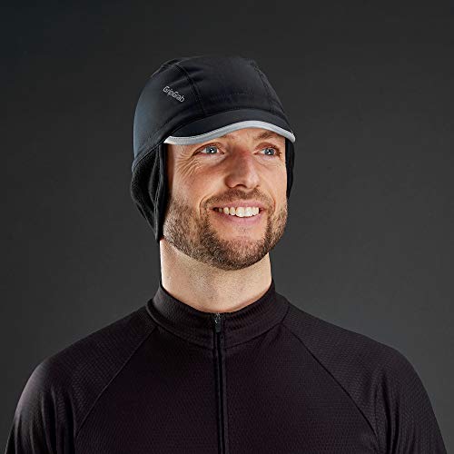 GripGrab Windproof Winter Cycling Cap Earflap Hat with Visor Under Helmet Thermal Fleece Bicycle Peak Headwear Cap