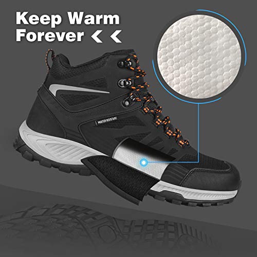 GRITION Botas de montaña para Hombre Botas Trekking de Hombre de Nieve Hombre Zapatos de Senderismo Impermeable Transpirable Antideslizante Al Aire Libre Botas de Montaña Zapatillas de Camping 43 EU