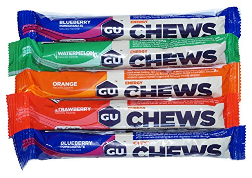 GU GU Energy Chews - Paquete de prueba (5 paquetes de 54 g, 270 g)