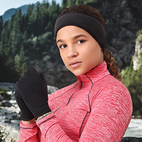 Guantes para correr Power Stretch de TrailHeads, para mujer, color negro , color negro, tamaño Large