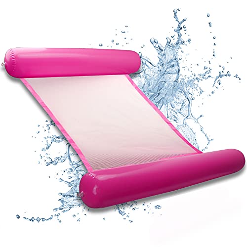 GUBOOM Hamacas Piscina, Hamaca Flotante, 4 en 1 Hamaca de Agua Flotante Piscina Tumbona colchoneta Piscina Tumbona Flotante para Adultos Niños Cama Flotante de Agua