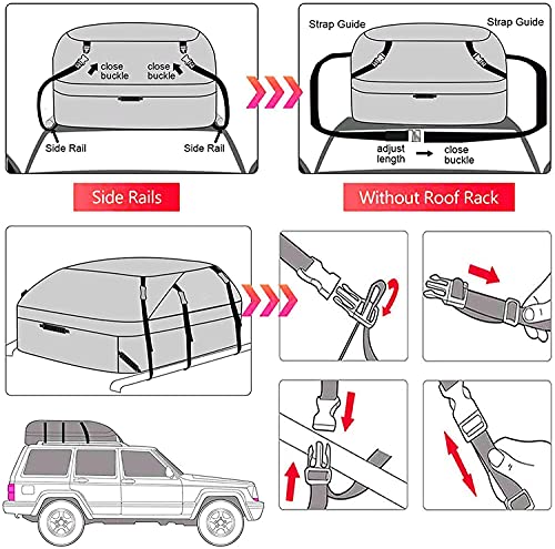 Gutsbox Cofre de Techo Plegable, Bolsa de Techo Caja de Carga para Techo, Impermeable, 425L, con Bolsa de Almacenamiento