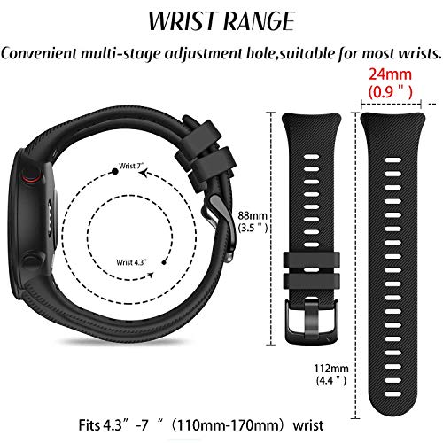 GVFM - Correa compatible con Garmin Forerunner 45s, pulsera deportiva de silicona de repuesto, Azul verdoso